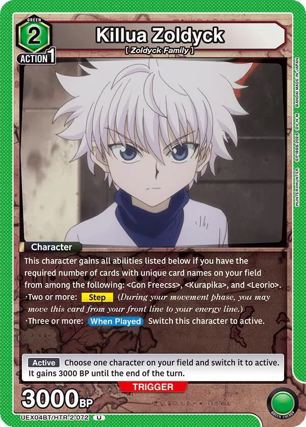 Killua Zoldyck (072) card front