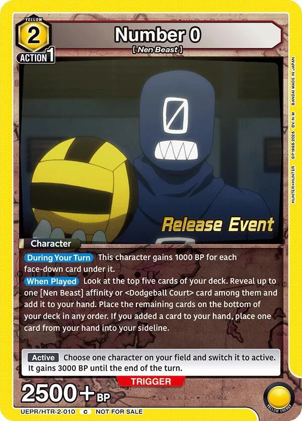 Number 0 card front