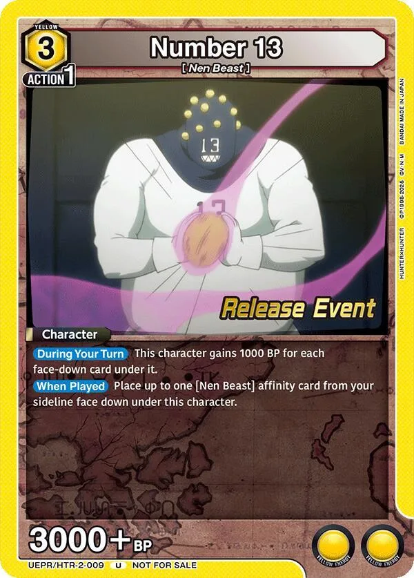 Number 13 card front