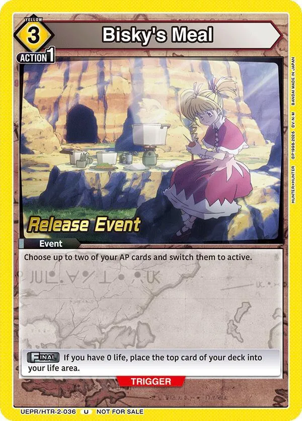 Bisky's Meal card front