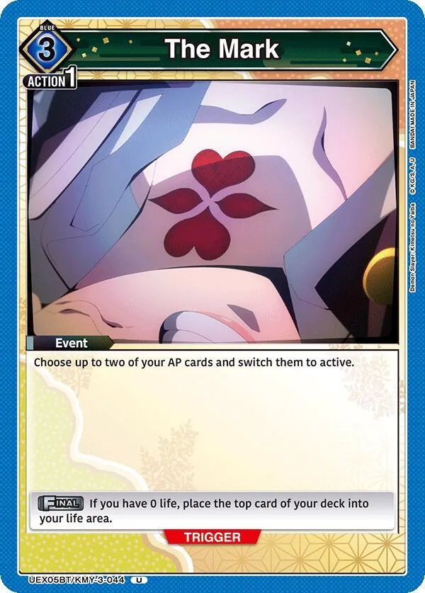 The Mark card front