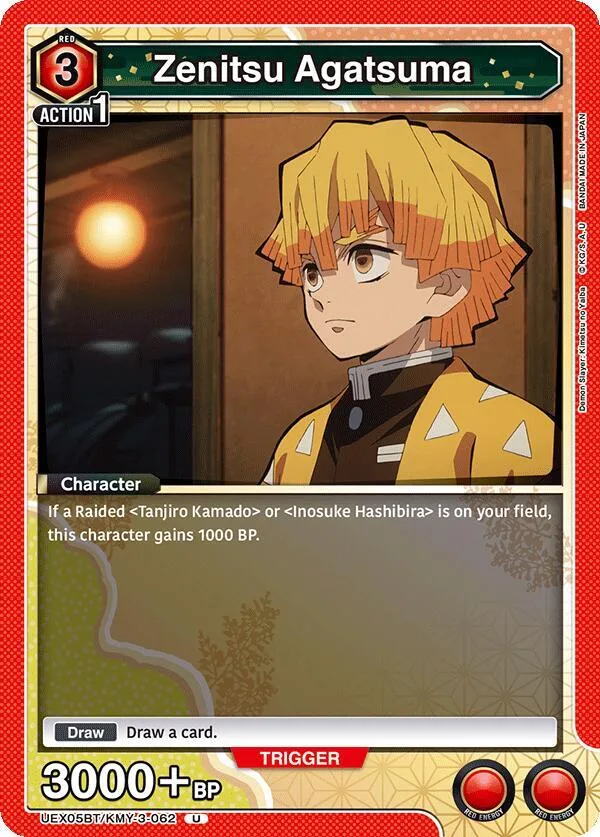 Zenitsu Agatsuma card front