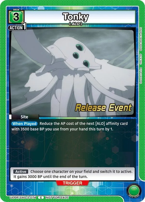 Tonky card front