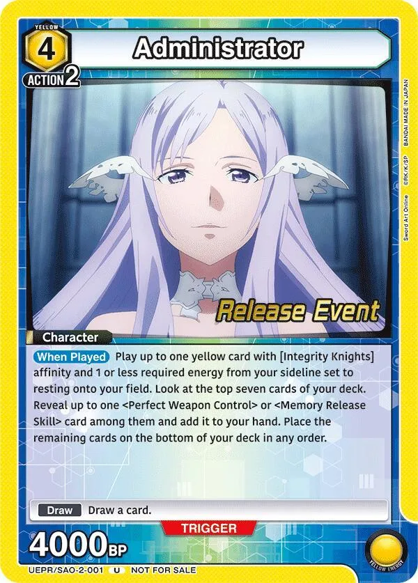 Administrator card front