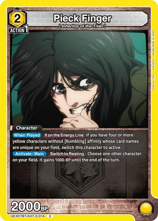 Pieck Finger (014) card front