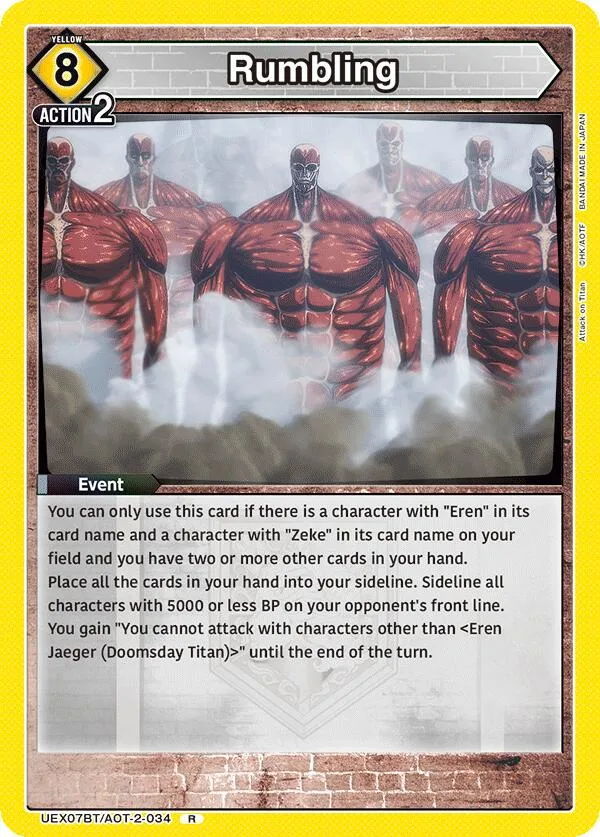 Rumbling card front