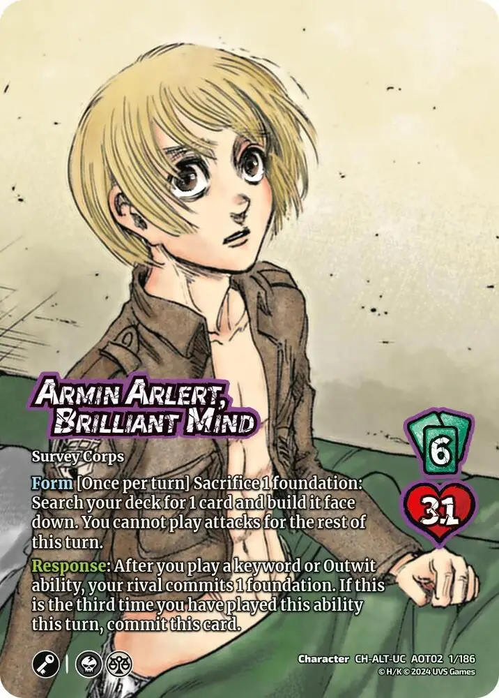 Armin Arlert, Brilliant Mind (Alternate Art) card front