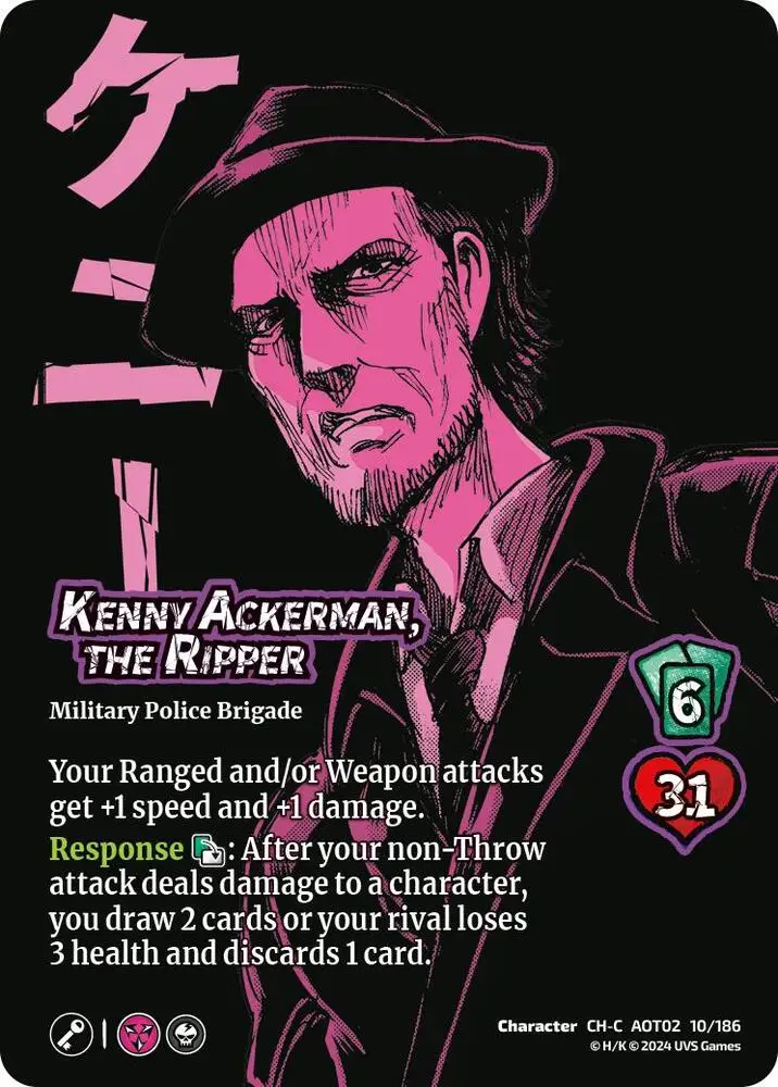 Kenny Ackerman, the Ripper card front