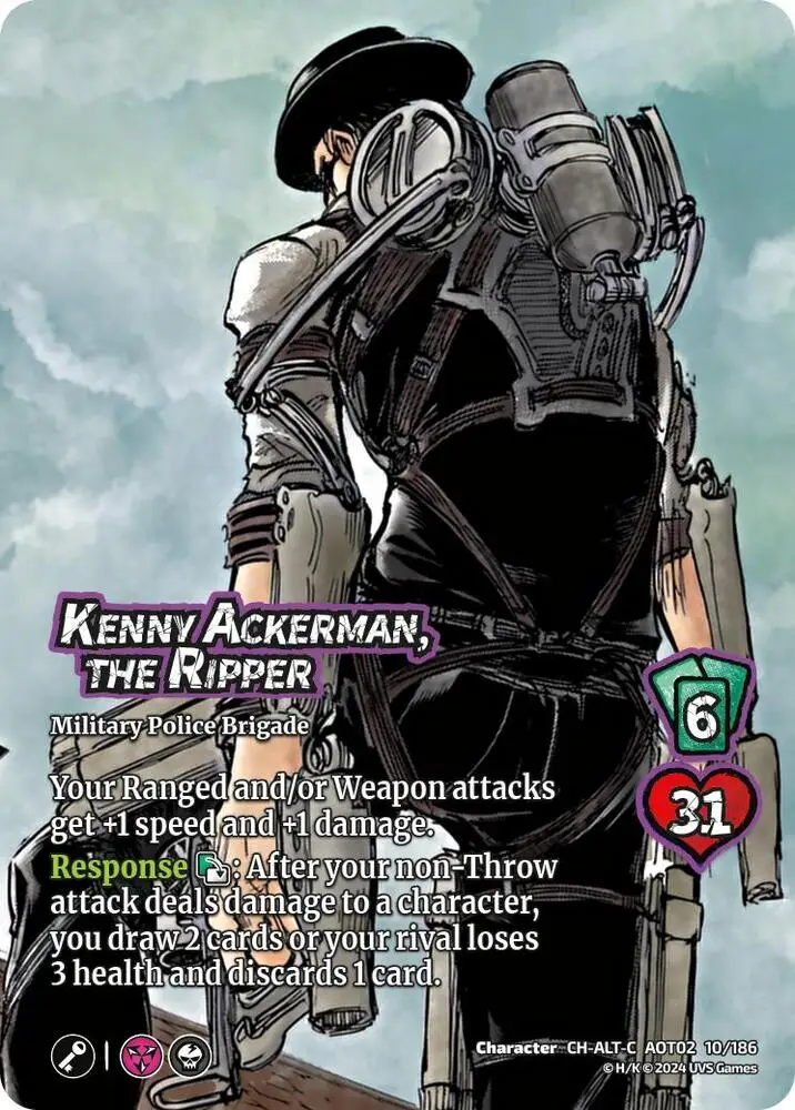 Kenny Ackerman, the Ripper (Alternate Art) card front