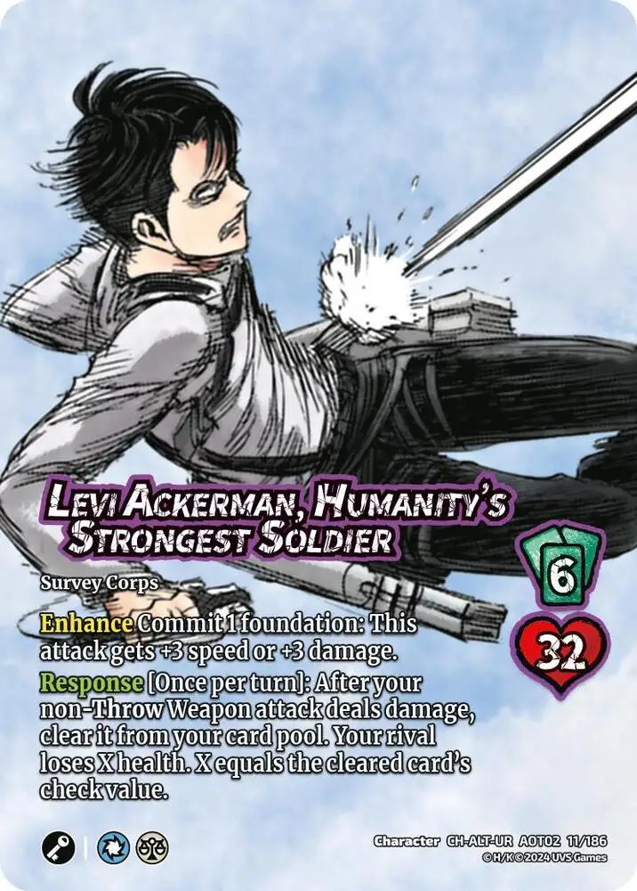 Levi Ackerman, Humanity's Strongest Soldier (Alternate Art) card front