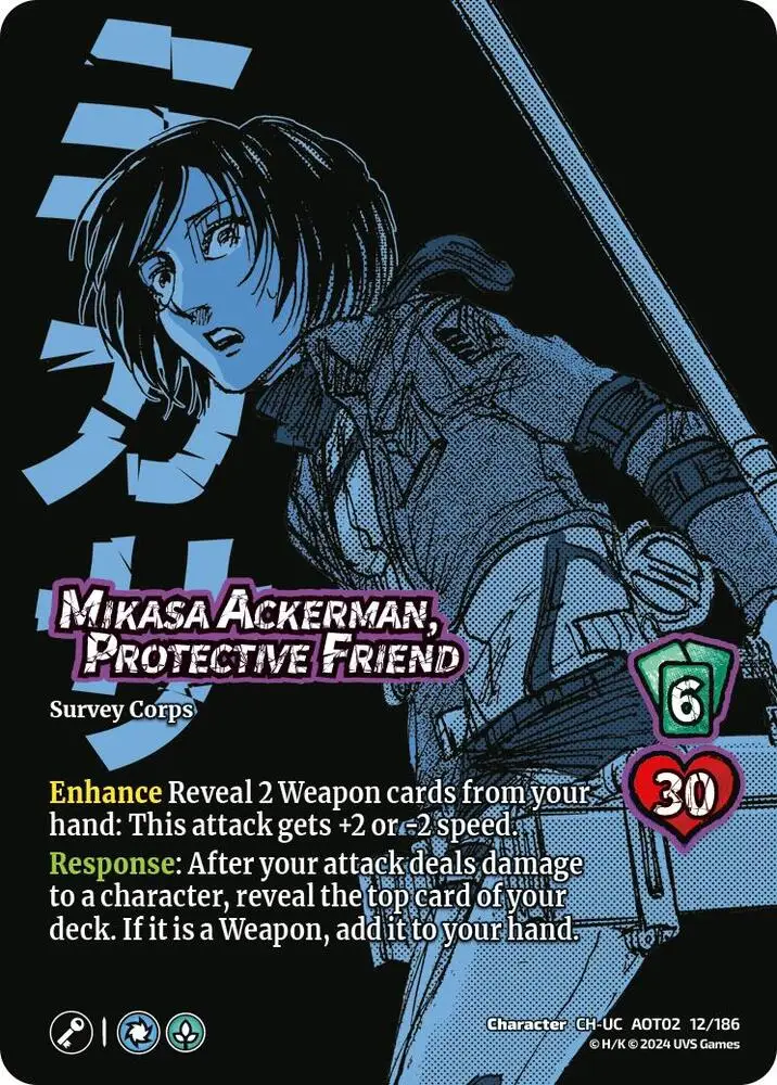 Mikasa Ackerman, Protective Friend card front