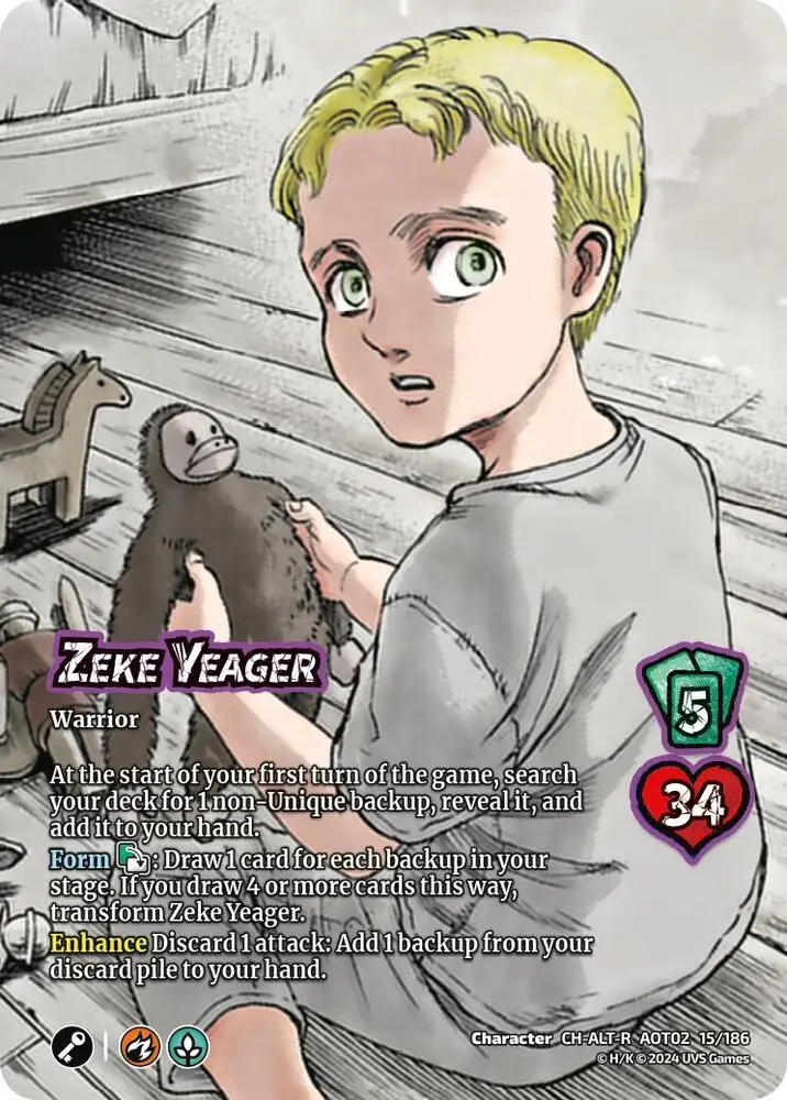 Zeke Yeager // Zeke, Beast Titan (Alternate Art) card front