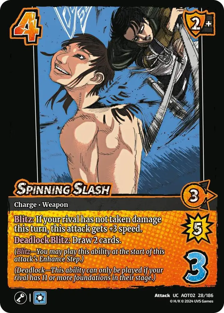 Spinning Slash card front