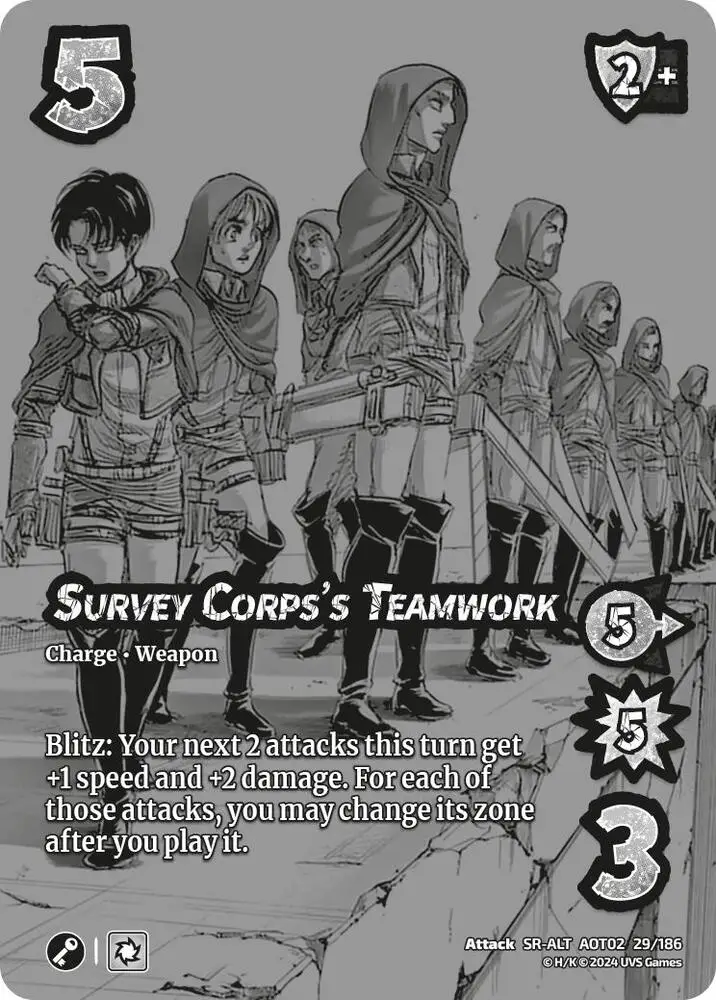 Survey Corps's Teamwork (Alternate Art) card front