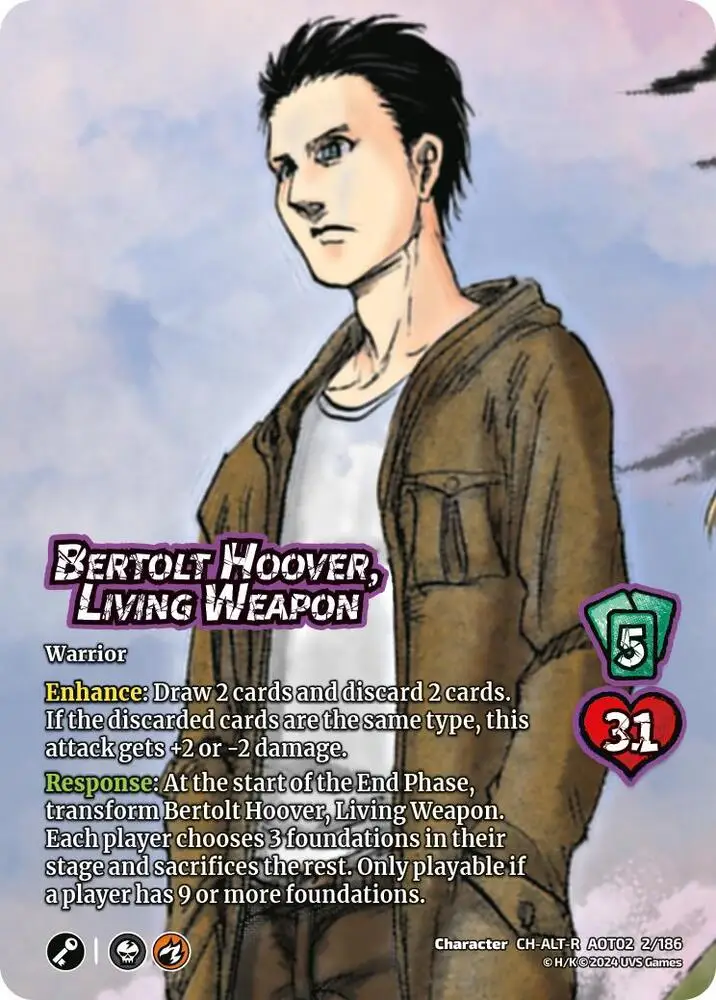 Bertolt Hoover, Living Weapon // Bertolt, Colossus Titan Advancing (Alternate Art) card front