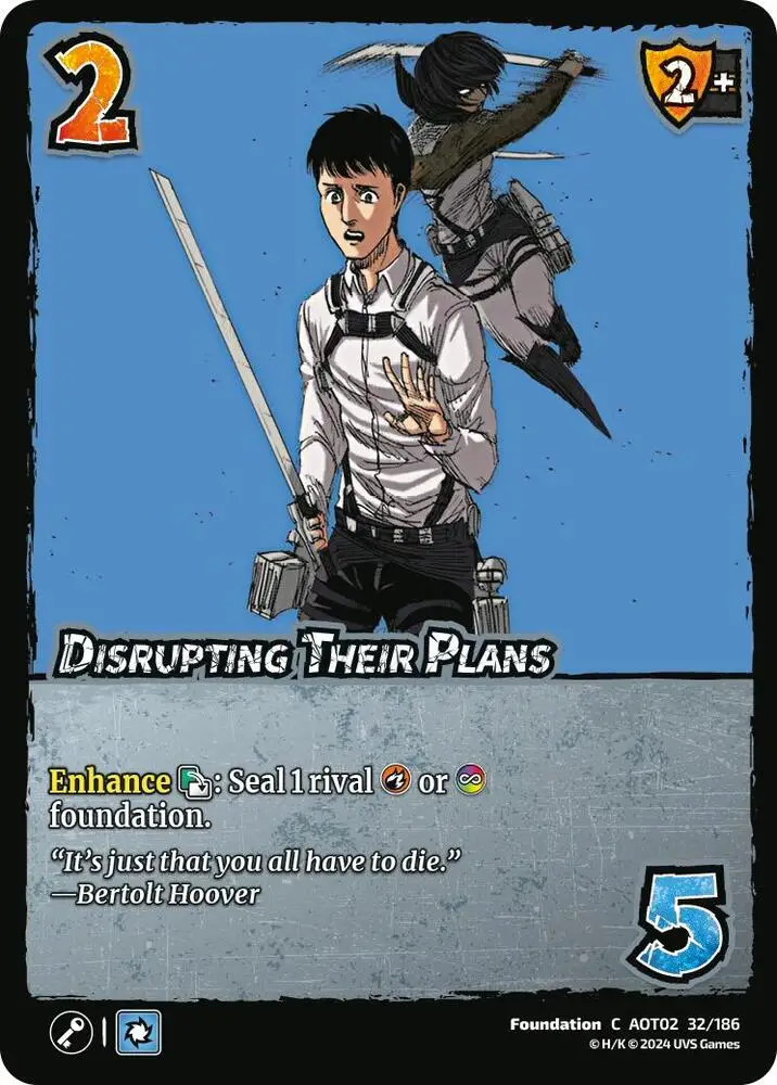 Disrupting Their Plans card front