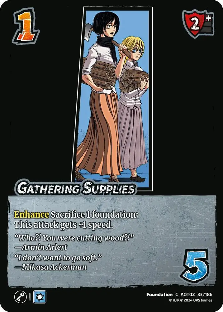 Gathering Supplies card front