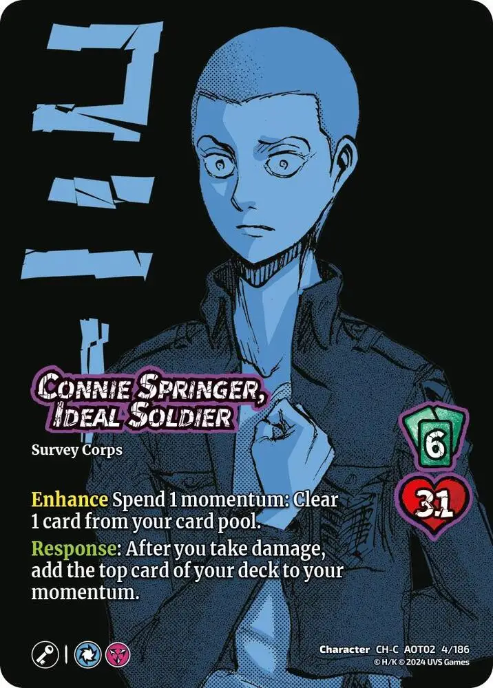 Connie Springer, Ideal Soldier card front