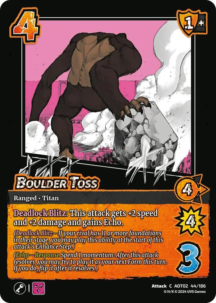 Boulder Toss card front