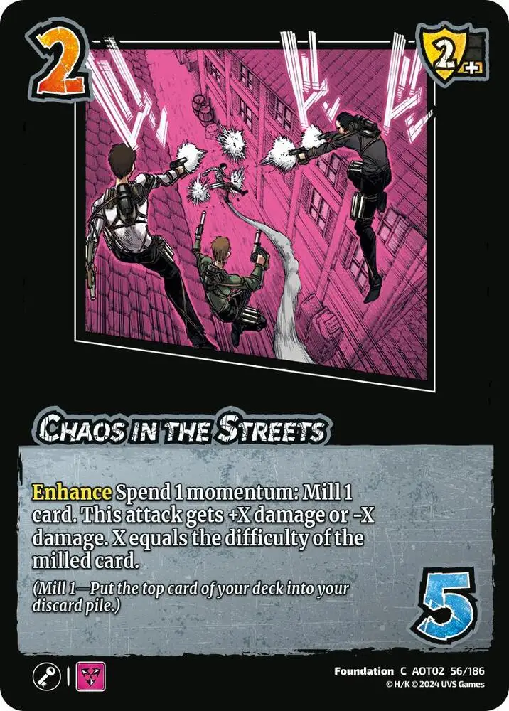 Chaos in the Streets card front