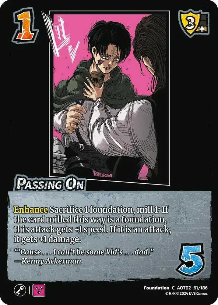 Passing On card front