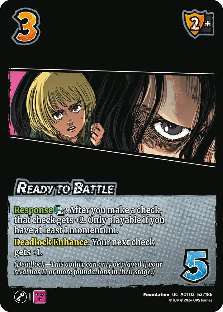 Ready to Battle card front