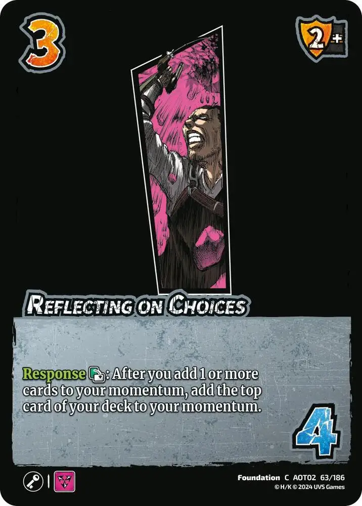 Reflecting on Choices card front