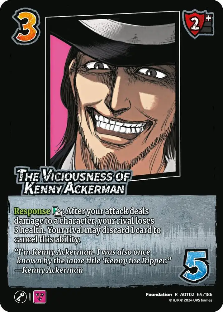 The Viciousness of Kenny Ackerman card front