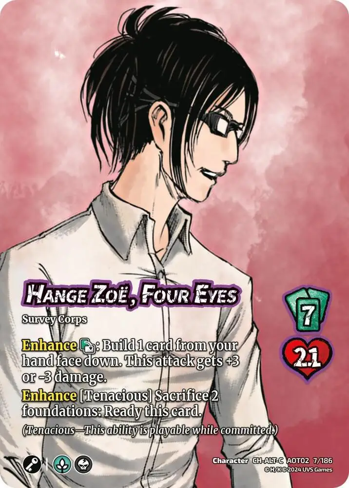 Hange Zoe, Four Eyes (Alternate Art) card front