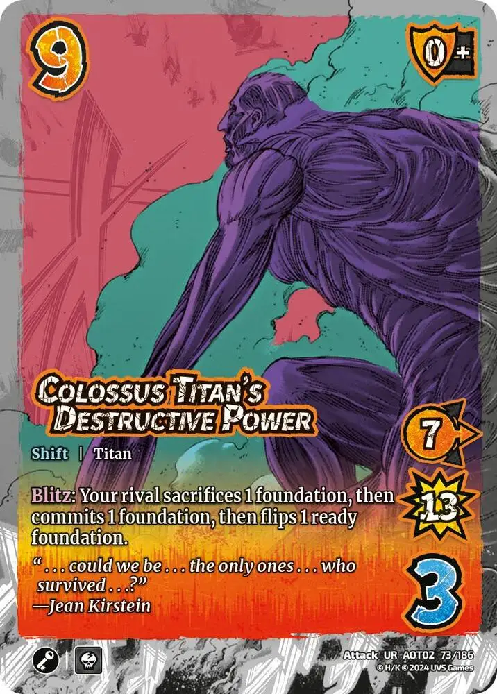 Colossus Titan's Destructive Power // Bertolt's Devotion card front