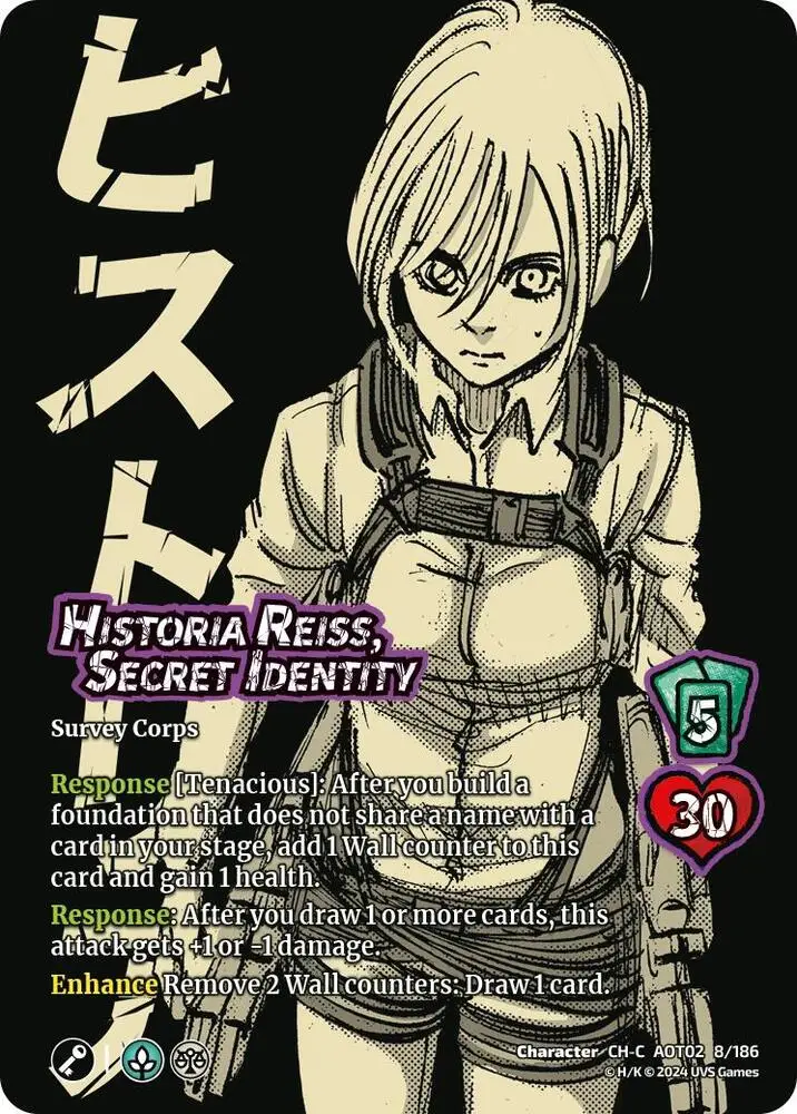 Historia Reiss, Secret Identity card front