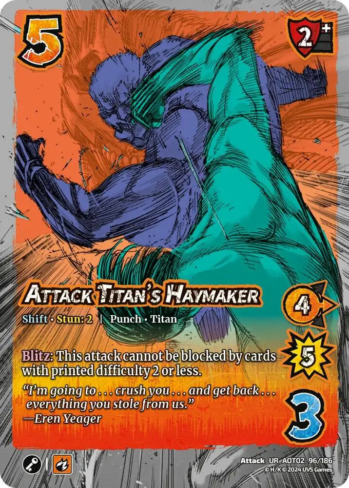 Attack Titan's Haymaker // Eren's Determination card front