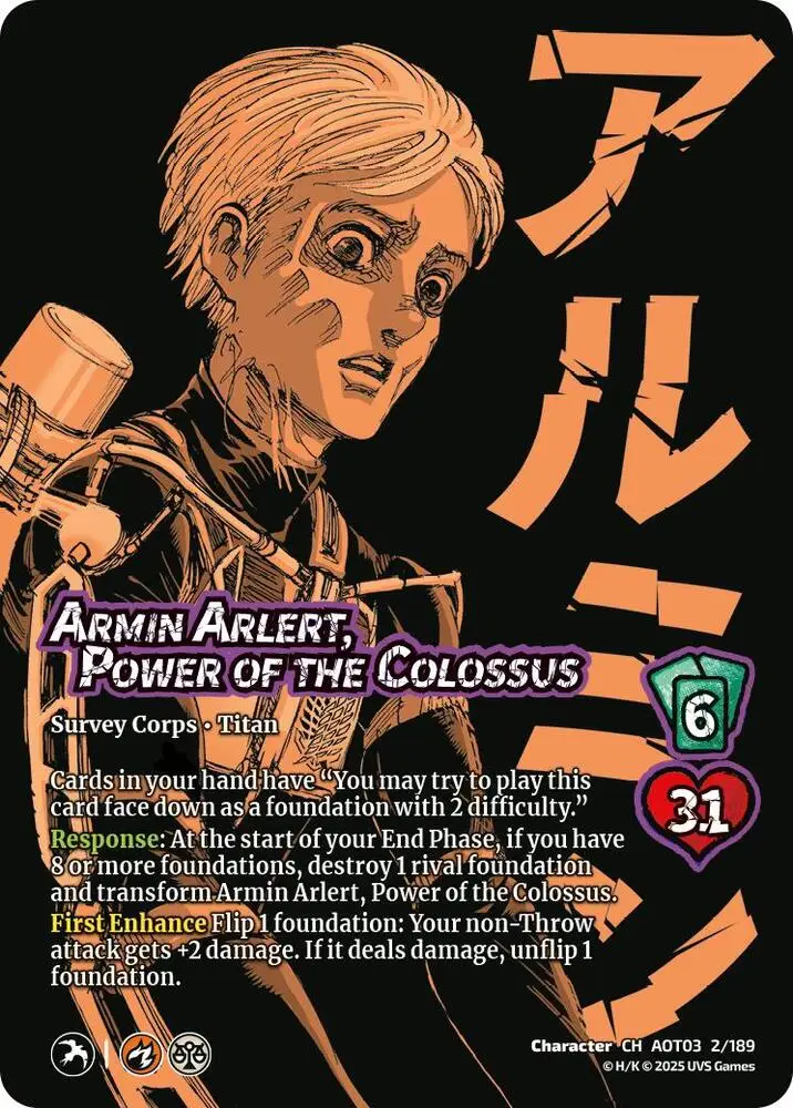 Armin Arlert, Power of the Colossus // Colossus Titan, Finale card front