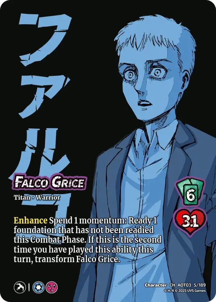 Falco Grice // Jaw Titan, Flying Form card front