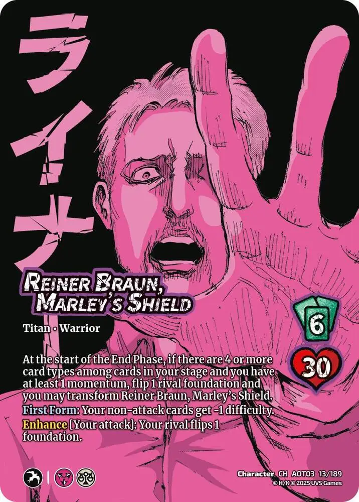 Reiner Braun, Marley's Shield // Armored Titan, Finale card front