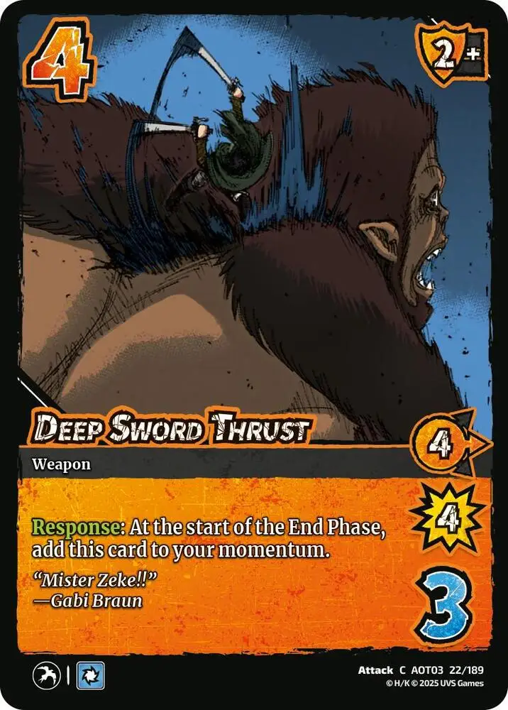 Deep Sword Thrust card front