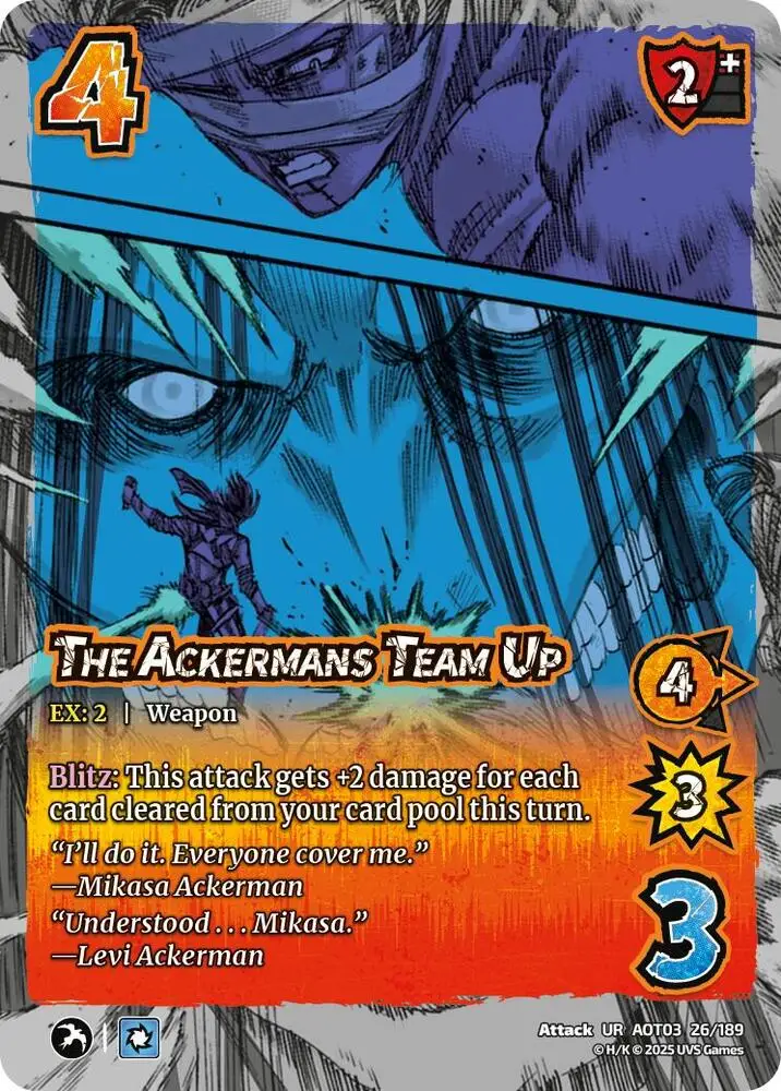 The Ackermans Team Up card front