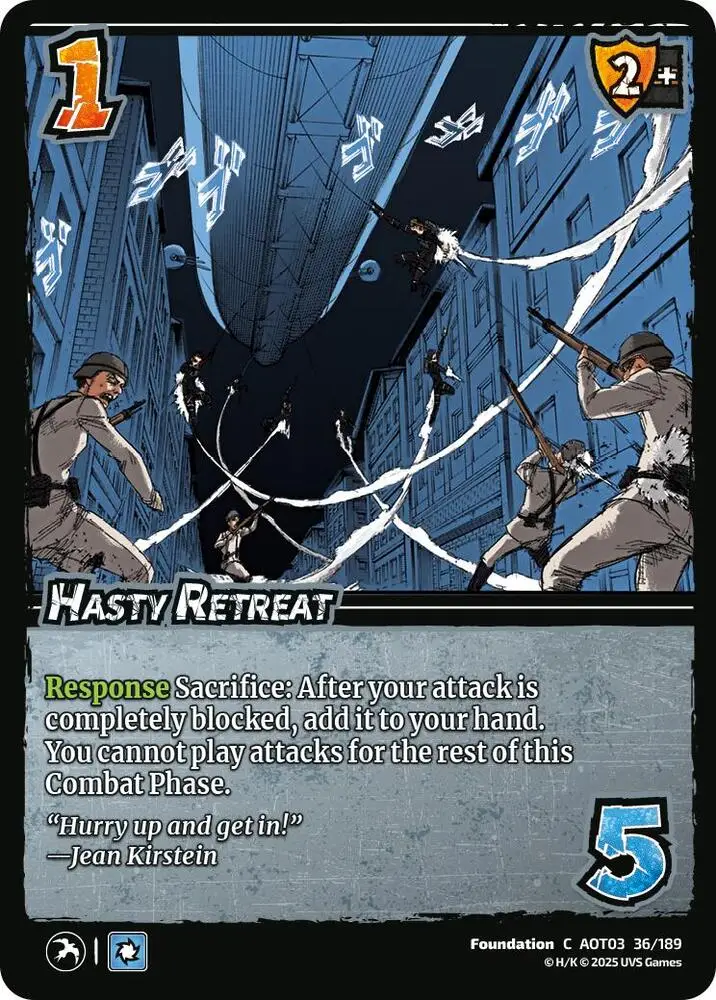 Hasty Retreat card front