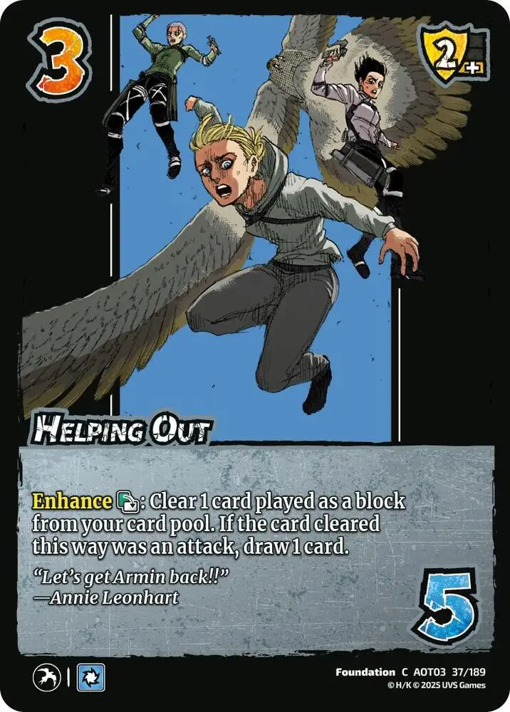 Helping Out card front