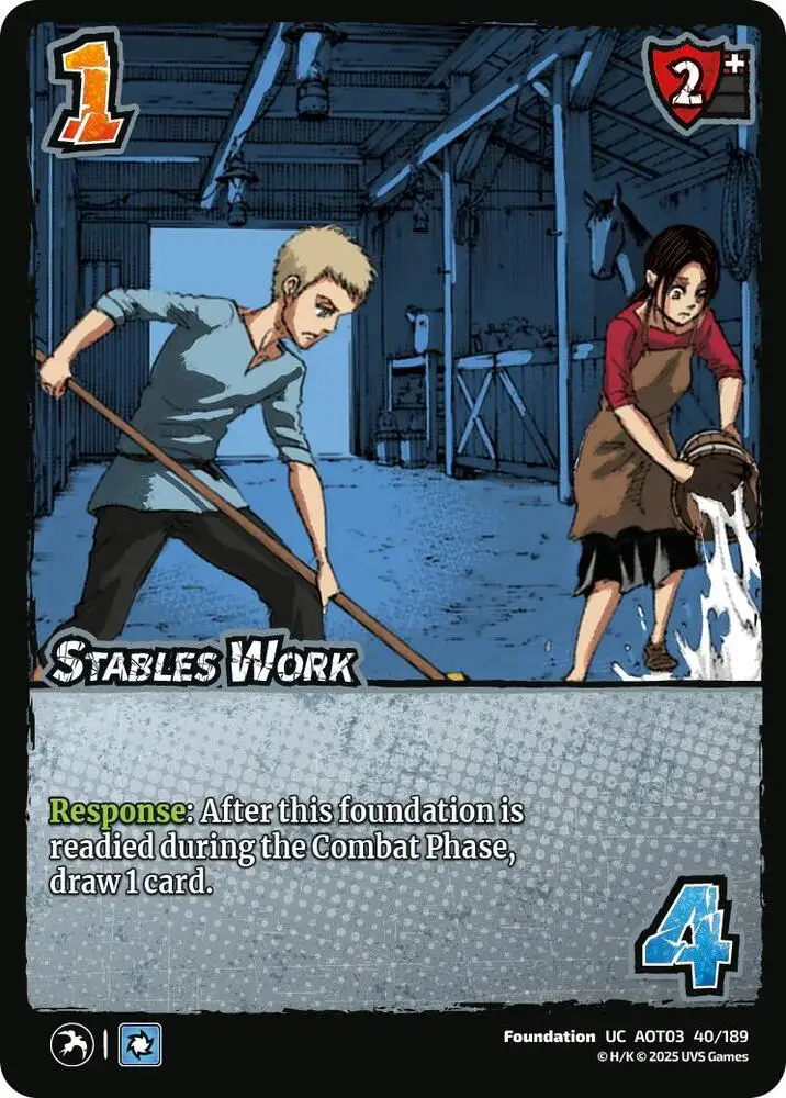 Stables Work card front