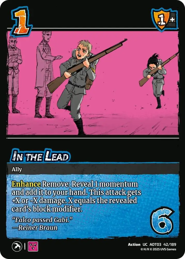 In the Lead card front