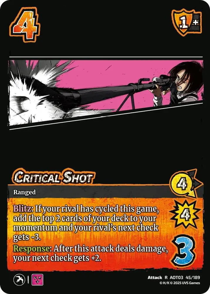 Critical Shot card front