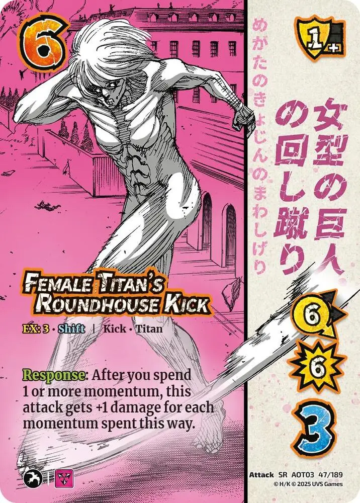 Female Titan's Roundhouse Kick // Annie's Contemplations card front