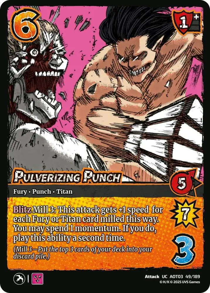 Pulverizing Punch card front