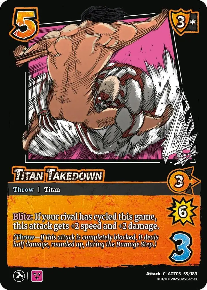 Titan Takedown card front