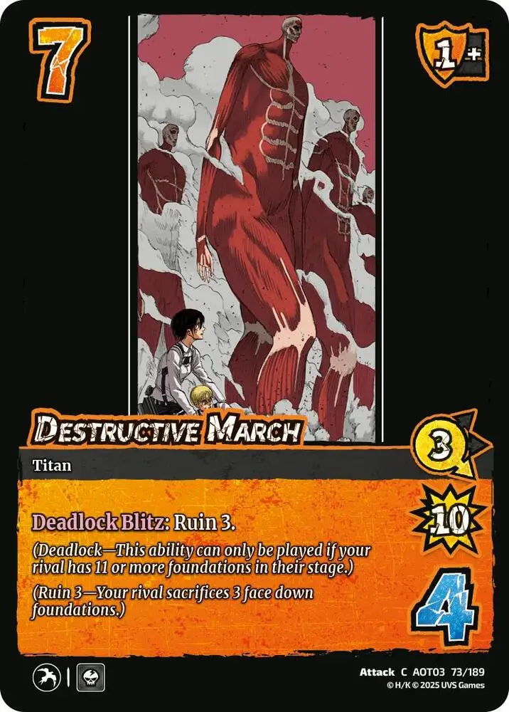 Destructive March card front