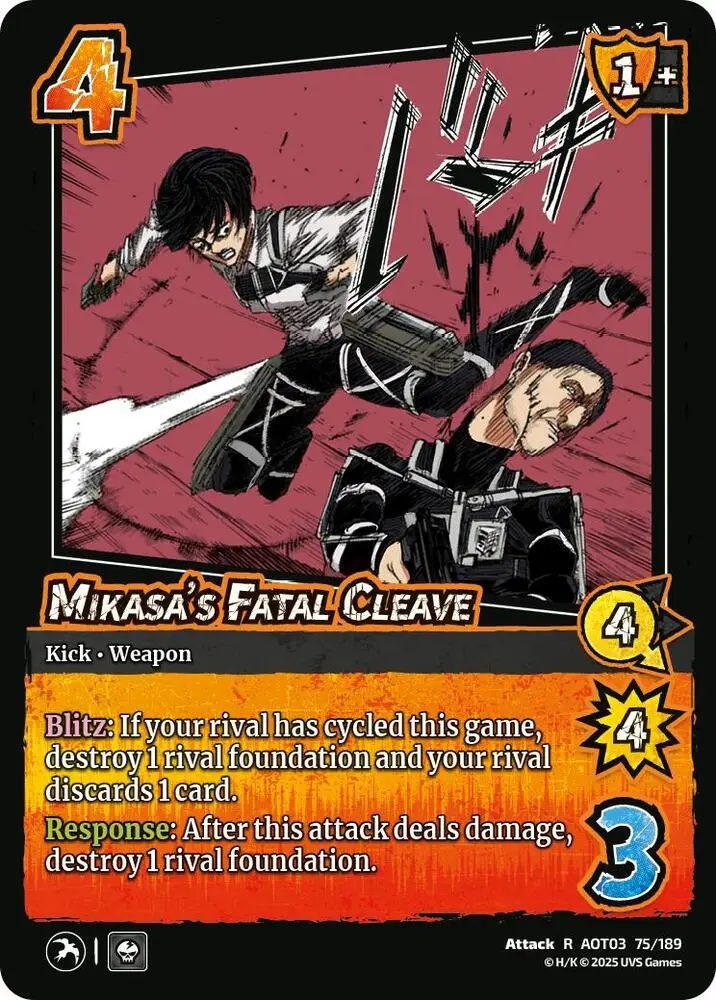 Mikasa's Fatal Cleave card front