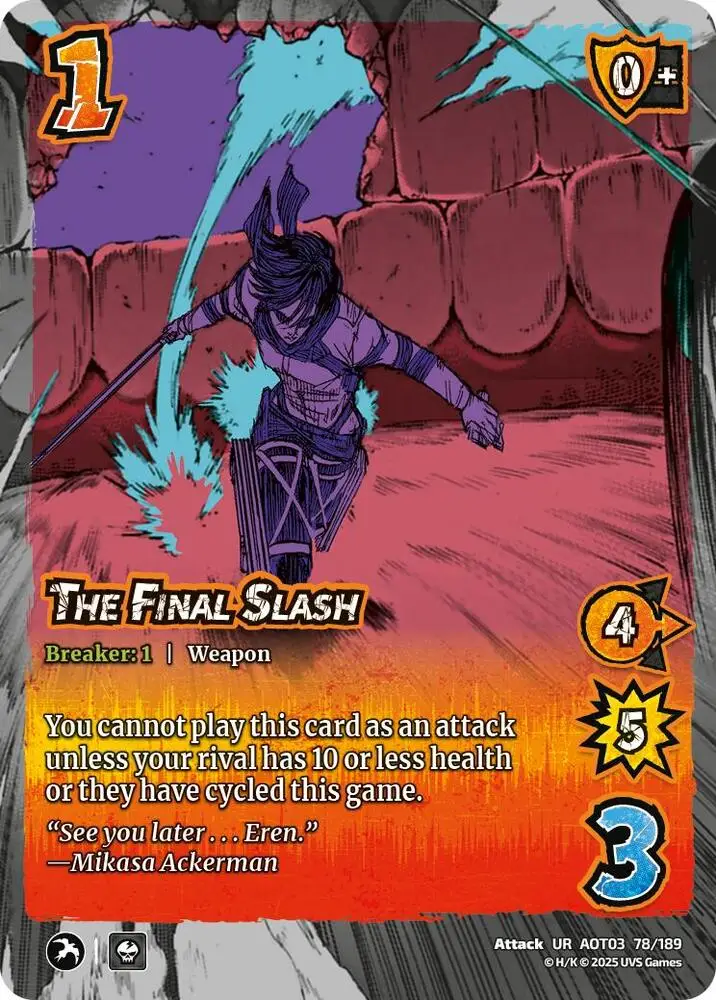 The Final Slash card front