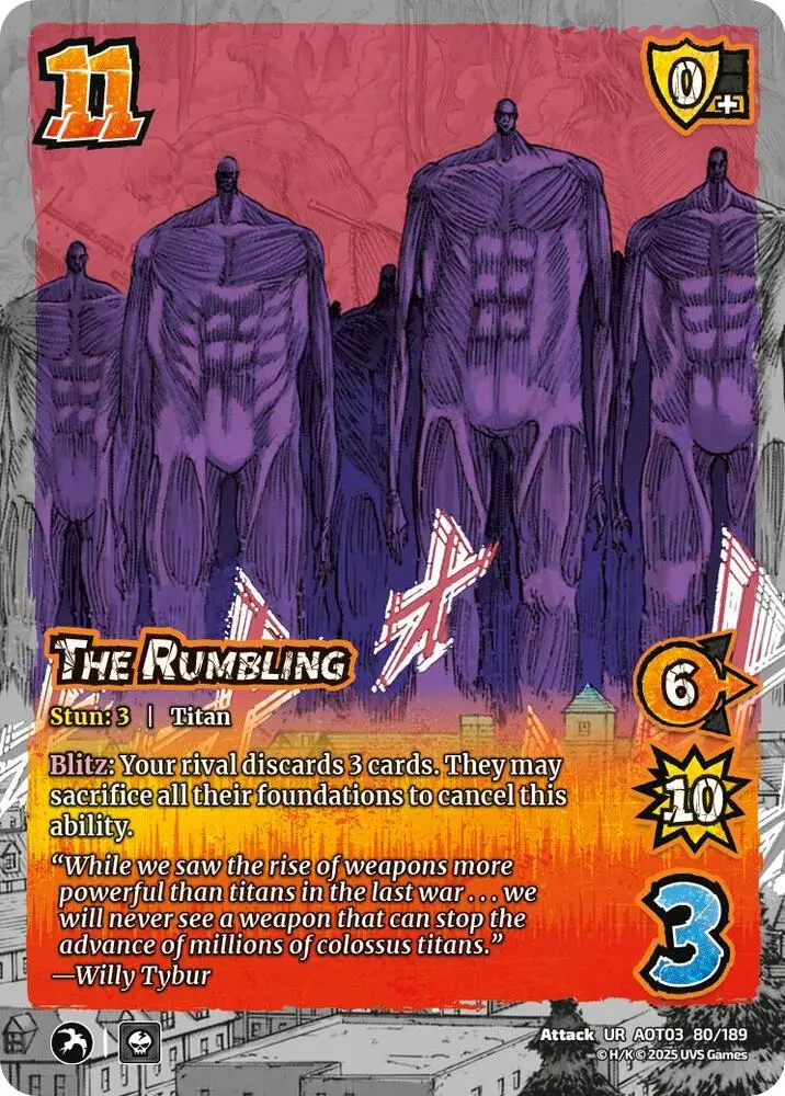 The Rumbling card front