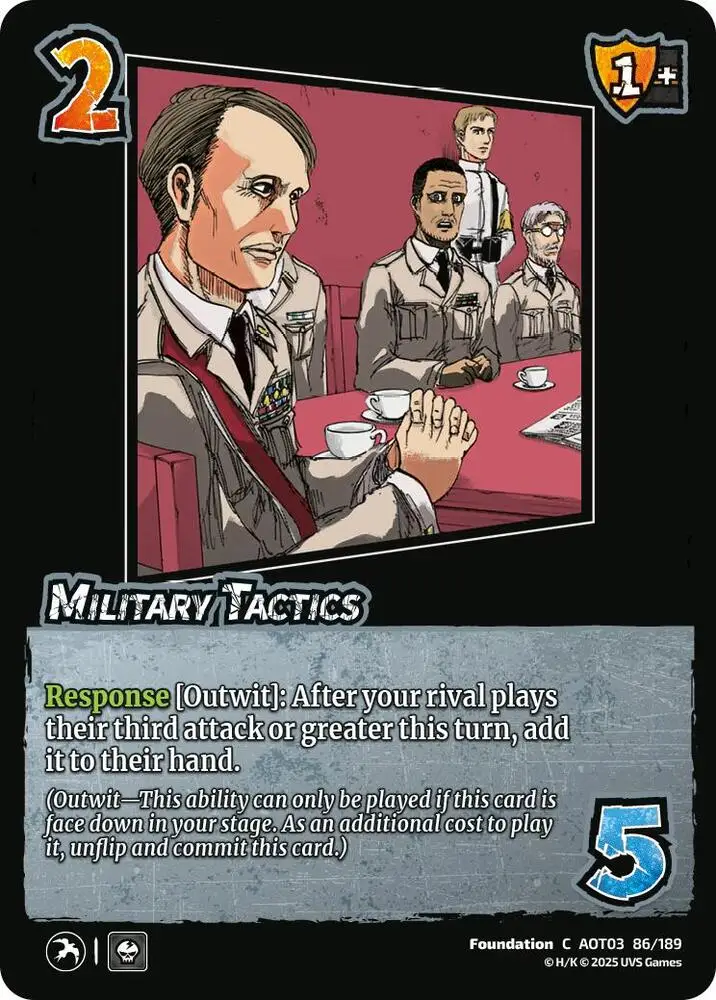 Military Tactics card front